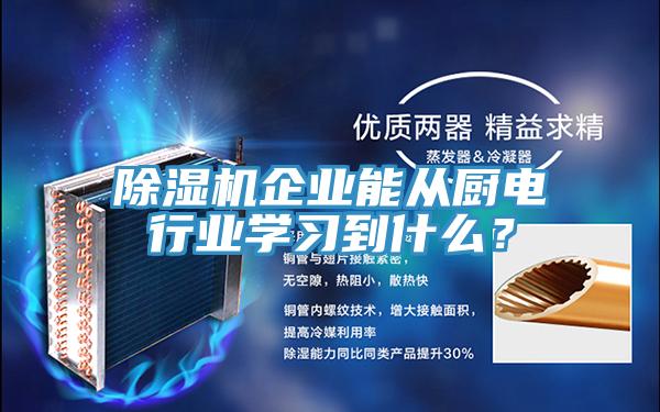 黄瓜视频在线播放企業能從廚電行業學習到什麽？