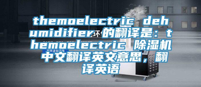 themoelectric dehumidifier 的翻譯是：themoelectric 黄瓜视频在线播放 中文翻譯英文意思，翻譯英語