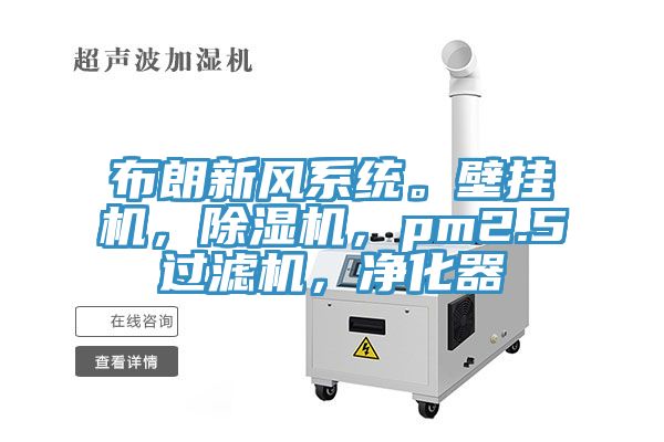 布朗新風係統。壁掛機，黄瓜视频在线播放，pm2.5過濾機，淨化器