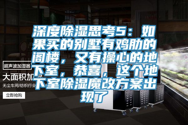 深度除濕思考5：如果買的別墅有雞肋的閣樓，又有操心的地下室，恭喜，這個地下室除濕魔改方案出現了